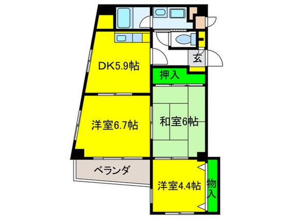 レジーナ鳳の物件間取画像